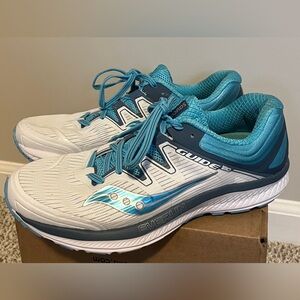 Saucony Guide ISO Running Shoes White Blue Size 9